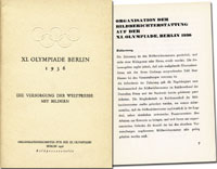 XI.Oympiade Berlin 1936. Die Versorgung der Weltpresse mit Bildern.<br>-- Schtzpreis: 100,00  --