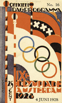 IXe Olympiade Amsterdam 1928, 4 Juni 1928. No.16 (in hollndischer /franzischer Sprache!) Halbfinale Fuball.