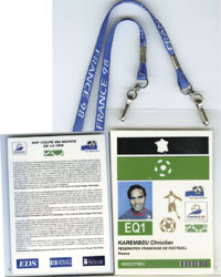 World Cup 1998. Official ID-Card France<br>-- Estimatin: 600,00  --