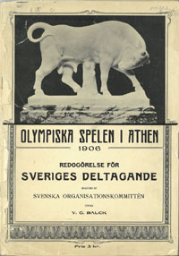 Olympic Games 1906. rare Swedish report: Balck<br>-- Estimation: 240,00  --