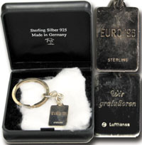 UEFA Euro 1996 Silver keyring Thomas Haessler<br>-- Stima di prezzo: 125,00  --