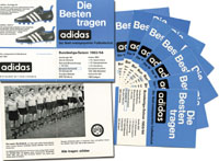 Die Besten tragen adidas. Der Welt meistgespielter Fuballschuh. Bundesliga-Saison 1963/64. 8 verschiedene Hefte mit  Bundesliga Mannschaften.