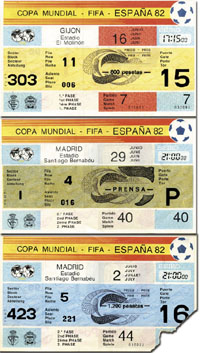 World Cup 1982 Tickets German matches<br>-- Estimatin: 60,00  --