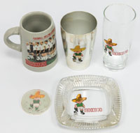 World Cup 1970 5x Souvenirs with mascot<br>-- Estimate: 90,00  --