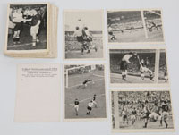 Fuball-Weltmeisterschaft 1954. No. 1- 80 (komplette Serie) gezackten Fotosammelbilder, Wanne-Eick 1954. je 10x7 cm. Ungeklebt.<br>-- Schtzpreis: 60,00  --