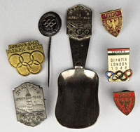 Olmypic Games 1948 London Pins and sppon<br>-- Estimatin: 80,00  --