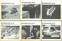 6 offizielle Tagesprogramme Schwimmen Programa oficial Oct. 18, 19, 21, 22, 23 + 26"  fr die Olympische Spiele 1968 Mexico.<br>-- Schtzpreis: 75,00  --