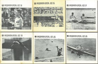 6 offizielle Tagesprogramme Schwimmen , 2x Leichtatheltik, Kanu, Rudern, Waserball Programa oficial Oct." fr die Olympische Spiele 1968 Mexico.<br>-- Schtzpreis: 75,00  --