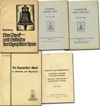 5 verschieden Publikationen zu den Olympischen Spielen 1936, 4 davon von Carl Diem (alles offizielle Verffentlichungen des OK der Spiele Berlin 1936).<br>-- Schtzpreis: 60,00  --