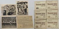 6 verschiedene Serien "12 Originalfotos von den Olympischen Spielen in Berlin 1936". Serie 6, 7, 8, 11, 12 und 13  (jeweils komplett) mit insgesamt 72 S/W-Fotos (je 9x7 cm) in 6 Originalhllen mit den Originalkarten mit den Bildbeschreibungen. Herausgegebe