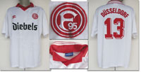 Original match worn Spielertrikot von Fortuna Dsseldorf mit der Rckennummer 13. Getragen in der 2. Bundesliga Saison 1994/95. Trikot direkt aus der Sammlung eines Deutschen Nationalspielers. Status:ABA.<br>-- Schtzpreis: 350,00  --