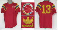 World Cup 1990 match worn football shirt Colombia<br>-- Stima di prezzo: 750,00  --