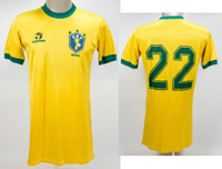 match worn football shirt Brasil 1986