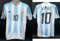 Original match worn Spielertrikot von Argentinien mit der Spielernummer 10. Getragen von Pablo Aimar am 21.06.2005 im Gruppenspiel des FIFA Confederations Cup gegen  Deutschland in Nrnberg. Argentinien - Deutschland 2:2. Status:AAA.