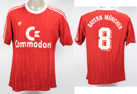 match worn football shirt Bayern Munich 1988/1989<br>-- Stima di prezzo: 1200,00  --