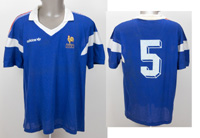 match worn football shirt France 1990