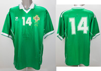 match worn football shirt Northern Ireland 1999