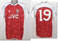 match worn football shirt FC Arsenal 1991
