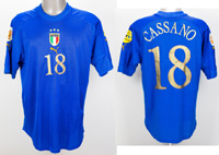 UEFA EURO 2004 match worn football shirt Italy