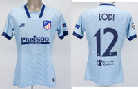 Original match worn Spielertrikot von Atletico Madrid mit der Rckennummer 12. Getragen von Renan Lodi in einem Spiel der UEFA Champions League in der Saison 2019/2020. Lodi ist 19-facher Nationalspieler von Brasilien. Status:ABC.