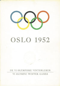 Oslo 1952. VI Olympic Winter Games. De VI Olympiske Vinterleker. Published by the Organising Committee.